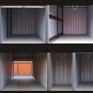 Inside a clean steel storage unit